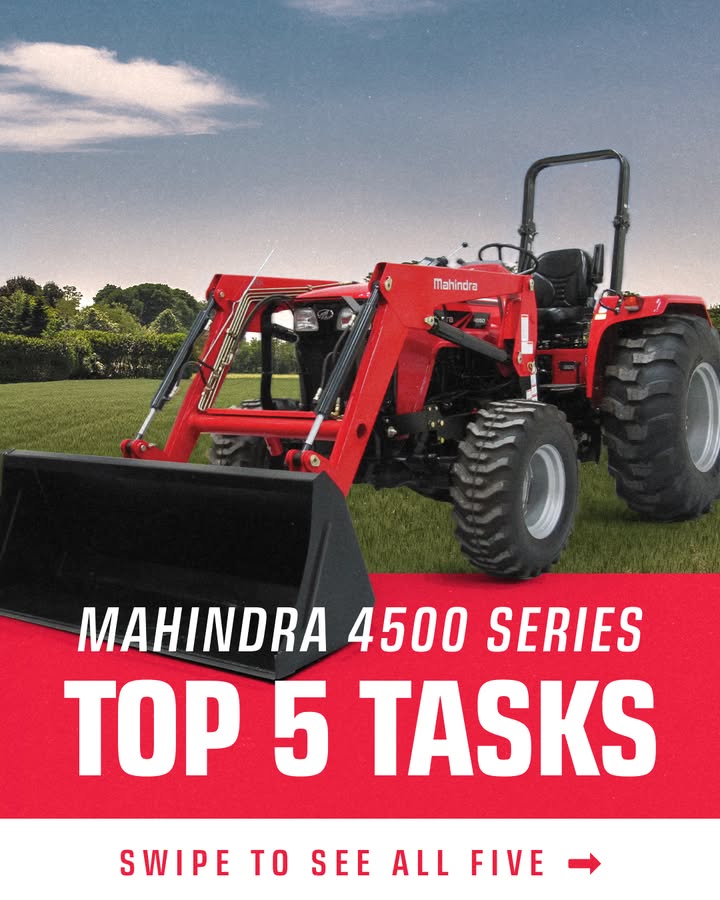 beartoothmhndra's tweet photo. The 4500 Series was built for the jobs that demand more. See the top 5 jobs it's built for. Visit us today at  https://t.co/98K5YtmPNZ!

#MahindraTractors #MahindraTough #OutworkingTheField
.
.
.
#BuiltLikeNothinElse #Mahindra #FarmerStrong #TractorPulling #Focused ... https://t.co/49aLLJu668