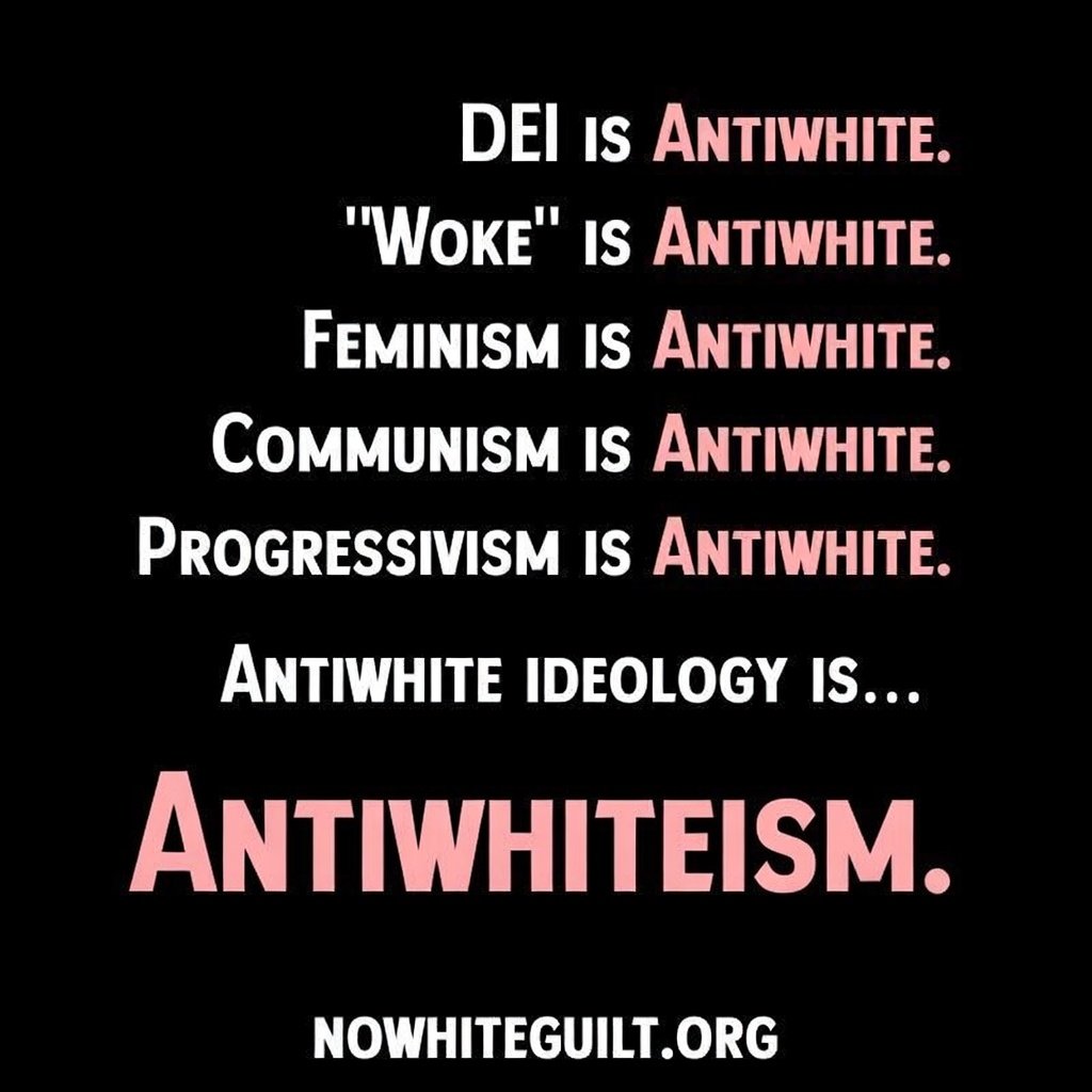 Justin_McDaniel's tweet photo. @JackPosobiec "DEI" is just antiwhiteism by another name. 

Unless you call it out directly as antiwhiteism, antiwhites will just call it a different name and continue on with the erasure of our people. https://t.co/k90WbLwyJ3