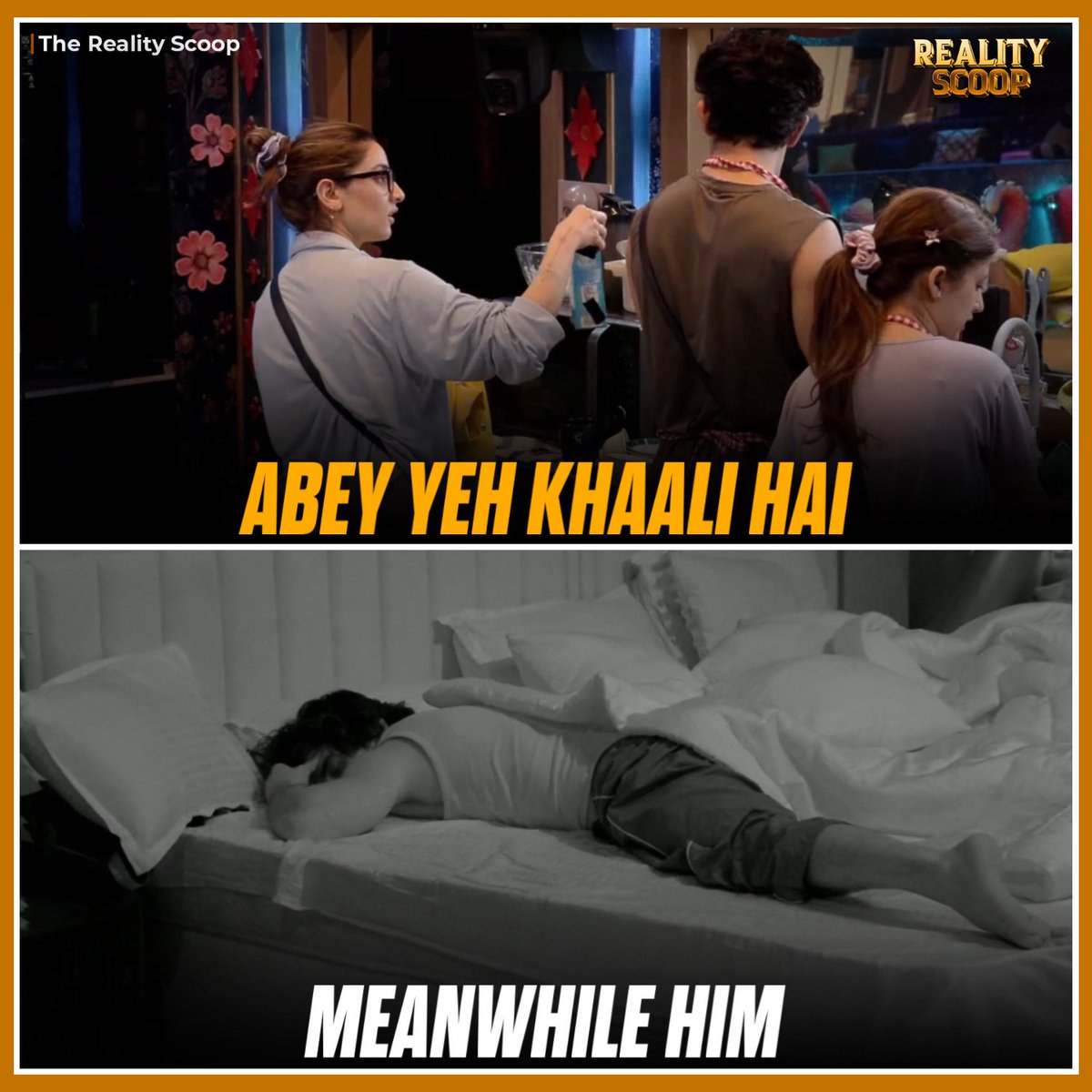 reality_scoop_'s tweet photo. Gullu quietly uses the milk, but when the captain finally realizes what happened, he is already fast asleep. The timing makes the whole situation even funnier and gives us another hilarious Gullu moment in the BB20 house

#Gullu #UditiSingh #BiggBoss20 #BB20 #RealityScoop https://t.co/cxt4zA8jzh