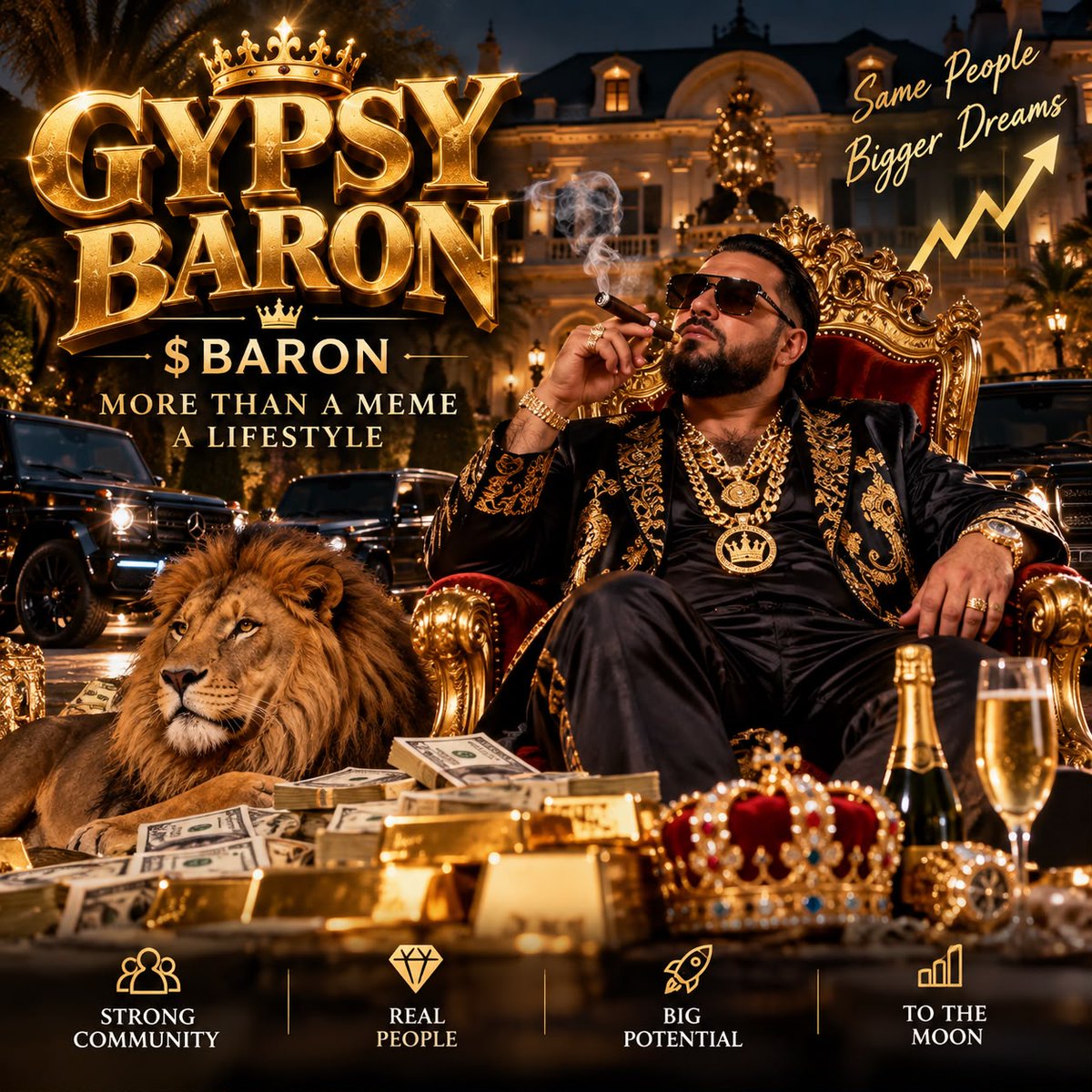 GIPSYBARON's tweet photo. 👑 $BARON isn’t just a meme — it’s a lifestyle. 💰🔥

Big dreams. Strong community. One empire. 🚀
The Baron’s court is just getting started… Who’s coming with us? 👀

#BARON #GypsyBaron #MemeCoin #Crypto #Solana https://t.co/OGcL5WfpA2