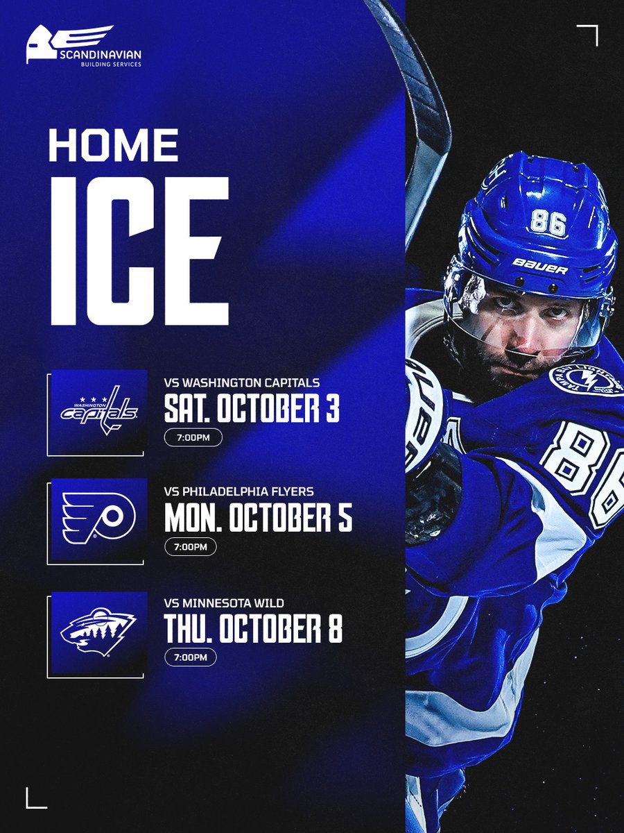 TBLightning's tweet photo. Three games in our home barn 🔜 https://t.co/xFNYIaK0wu