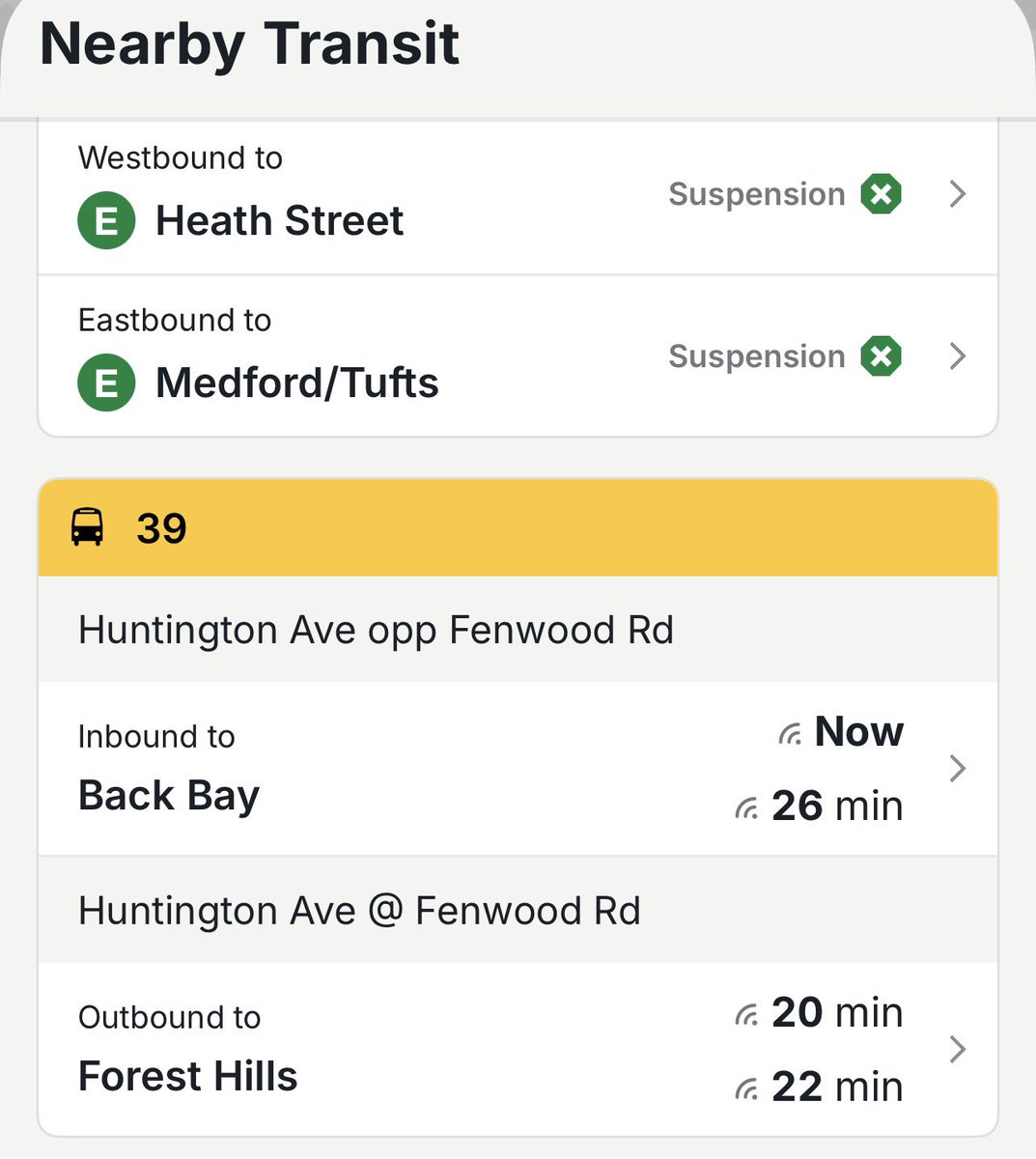 tay_9220's tweet photo. These headways are unacceptable on a line with a promised 15 min schedule, LET ALONE when the whole E branch is shut down. Not increasing bus service to compensate for a line that sees probably tens of thousands of people per day is disrespectful to riders https://t.co/p9A2VCe3RM