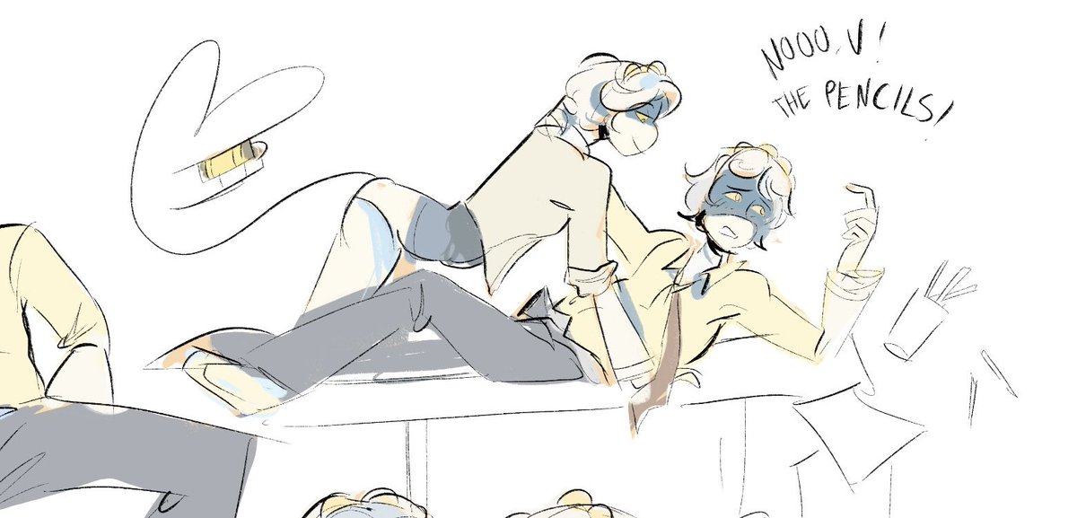 astirwing's tweet photo. JcJehnson After hours🤭 hope y‘all Like what I drew , I’m a Fan of this Envy Dynamic and I think N Looks so good in Office attire. Real potential to become employee of the month^^

#envy #murderdrones #mdtwt #chubbyN #nmurderdrones #vmurderdrones https://t.co/N7VDWhIrze