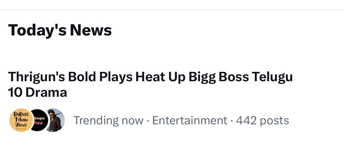 BBTeluguViewss's tweet photo. Its been a routine 
#Thrigun owns BB10 everyday 🔥🔥🔥

#BiggBossTelugu10 https://t.co/ndUCkkj4Jp