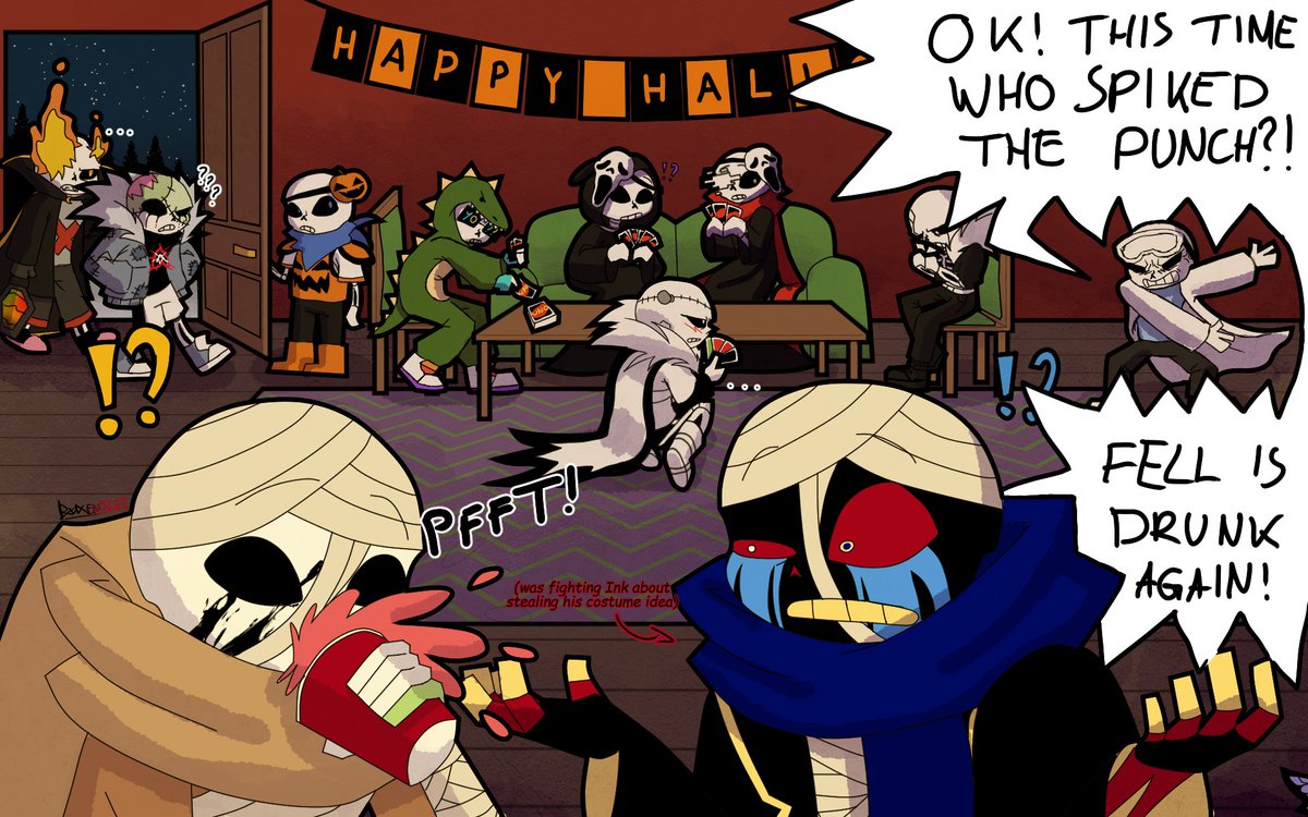 ryxenoth's tweet photo. Day 2 - Party
(Unfortunately I didn't have enough time to shade this one properly so it isn't my proudest work. I didn't have a sketch prepared beforehand for this day) #inktobertale #inktobertale2026 https://t.co/7YW0CpYW43