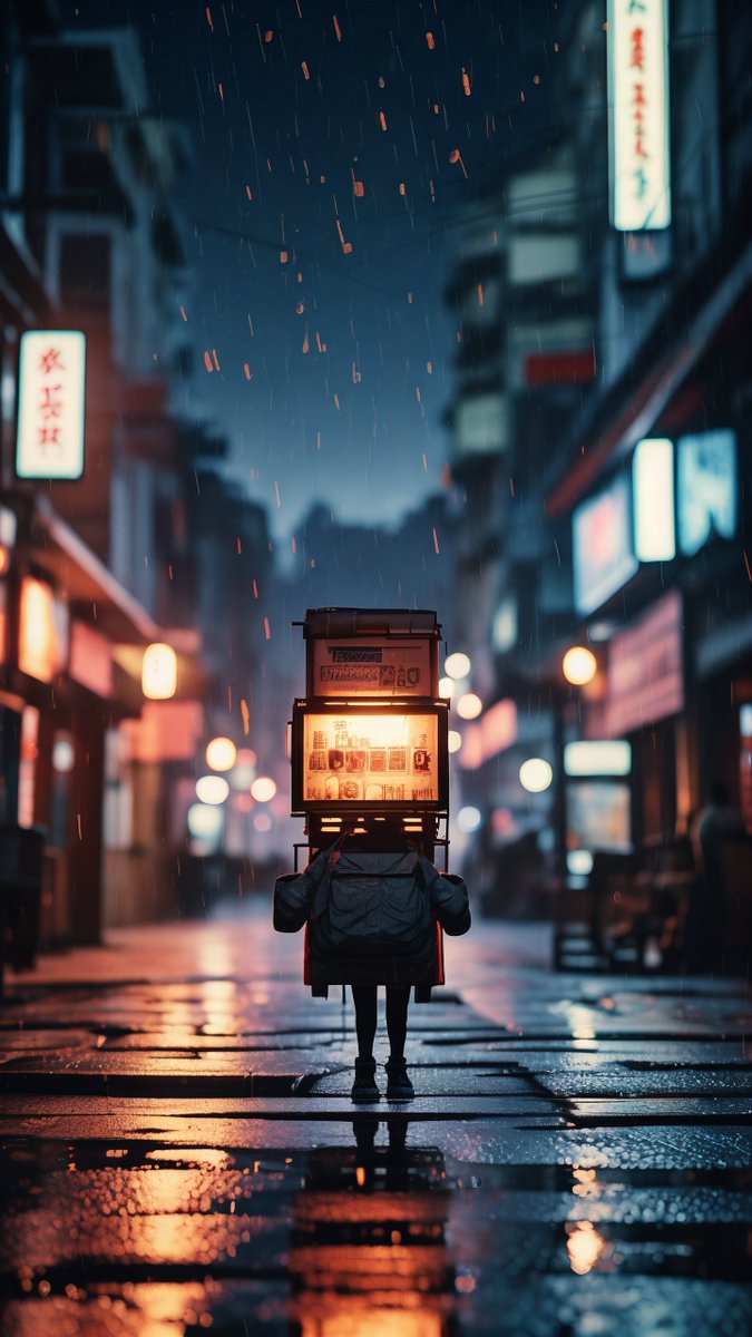joant_node1_851's tweet photo. Under the night sky,等劫影芽辖 walks through dim streets, leaving soft traces of the city’s quiet chaos. https://t.co/yjUqXq7cix