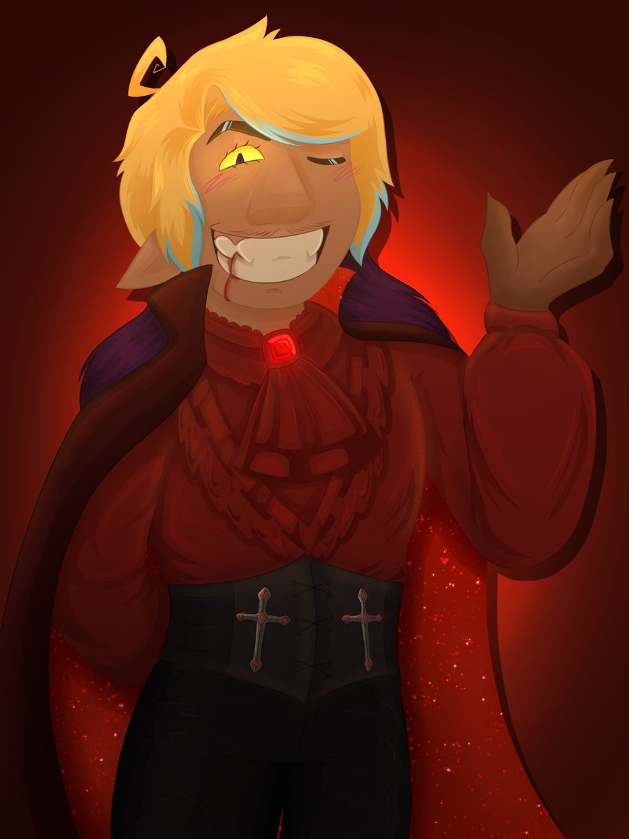 SpringySprings_'s tweet photo. HAPPY SPOOKY MONTH GUYS, GALS, THEYS AND GAYS!!!! 

anyways heres bill as a vamprie because I can.
[[#gravityfalls #billcipher]] https://t.co/0skpFer5AT