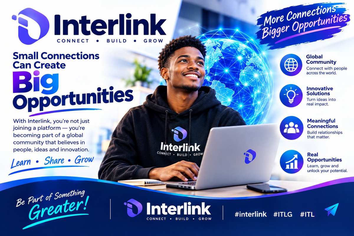 kingadesuccess's tweet photo. Stay consistent, stay connected, and keep believing in the power of innovation. InterLink! 💪🌐
#interlink #ITLG #ITL https://t.co/yBLsuXGH42