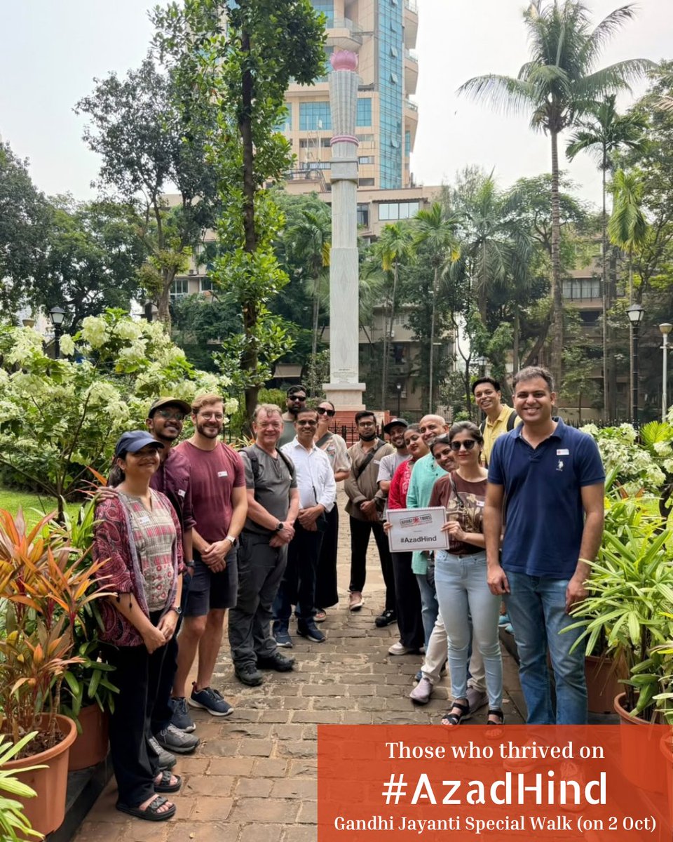 Khaki_Tours's tweet photo. Those who thrived on our #AzadHind Gandhi Jayanti Special Walk on 2nd Oct. Join us for more walks & tours this week:
#FortWalk - Daily, 4.30 PM
#BazarWalk - Mon - Sat, 4.30 PM
#UrbsPrima - Sat, 3 Oct, 3 PM & 4.30 PM
#IraniChai - Sat, 3 Oct, 4 PM
#ArtDekho - Sat, 3 Oct, 4.30 PM
#BandraWalk - Sat, 3 Oct, 4.30 PM
#FortWalk - Sat, 3 Oct, 9 PM
#FaithWalk - Sun, 4 Oct, 8 AM
#LamingtonLore - Sun, 4 Oct, 8 AM
#Bandra4Kids - Sun, 4 Oct, 9 AM
#UrbsPrima - Sun, 4 Oct, 10 AM, 11.30 AM, 3 PM & 4.30 PM
#BandraByTheSea - Sun, 4 Oct, 4 PM
#BangangaWalk - Sun, 4 Oct, 4.30 PM
#Fort4Kids - Sun, 4 Oct, 4.30 PM
➡️Book Now: https://t.co/Zc1w08XM5N
#GandhiJayanti #KhakiTours #SpecialWalks #HeritageTours #ExploreMumbai #WalkingTours