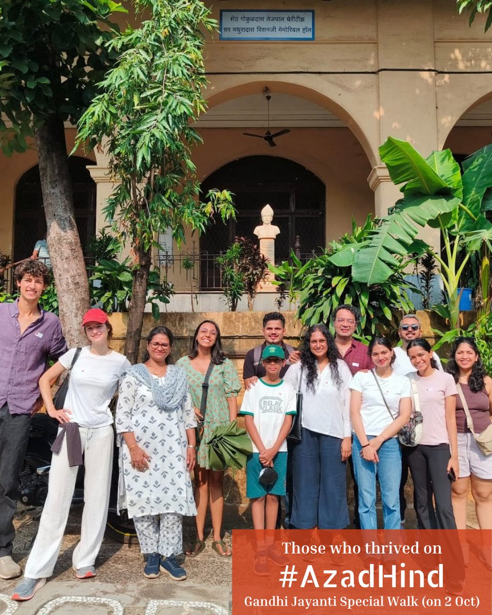 Khaki_Tours's tweet photo. Those who thrived on our #AzadHind Gandhi Jayanti Special Walk on 2nd Oct. Join us for more walks & tours this week:
#FortWalk - Daily, 4.30 PM
#BazarWalk - Mon - Sat, 4.30 PM
#UrbsPrima - Sat, 3 Oct, 3 PM & 4.30 PM
#IraniChai - Sat, 3 Oct, 4 PM
#ArtDekho - Sat, 3 Oct, 4.30 PM
#BandraWalk - Sat, 3 Oct, 4.30 PM
#FortWalk - Sat, 3 Oct, 9 PM
#FaithWalk - Sun, 4 Oct, 8 AM
#LamingtonLore - Sun, 4 Oct, 8 AM
#Bandra4Kids - Sun, 4 Oct, 9 AM
#UrbsPrima - Sun, 4 Oct, 10 AM, 11.30 AM, 3 PM & 4.30 PM
#BandraByTheSea - Sun, 4 Oct, 4 PM
#BangangaWalk - Sun, 4 Oct, 4.30 PM
#Fort4Kids - Sun, 4 Oct, 4.30 PM
➡️Book Now: https://t.co/Zc1w08XM5N
#GandhiJayanti #KhakiTours #SpecialWalks #HeritageTours #ExploreMumbai #WalkingTours