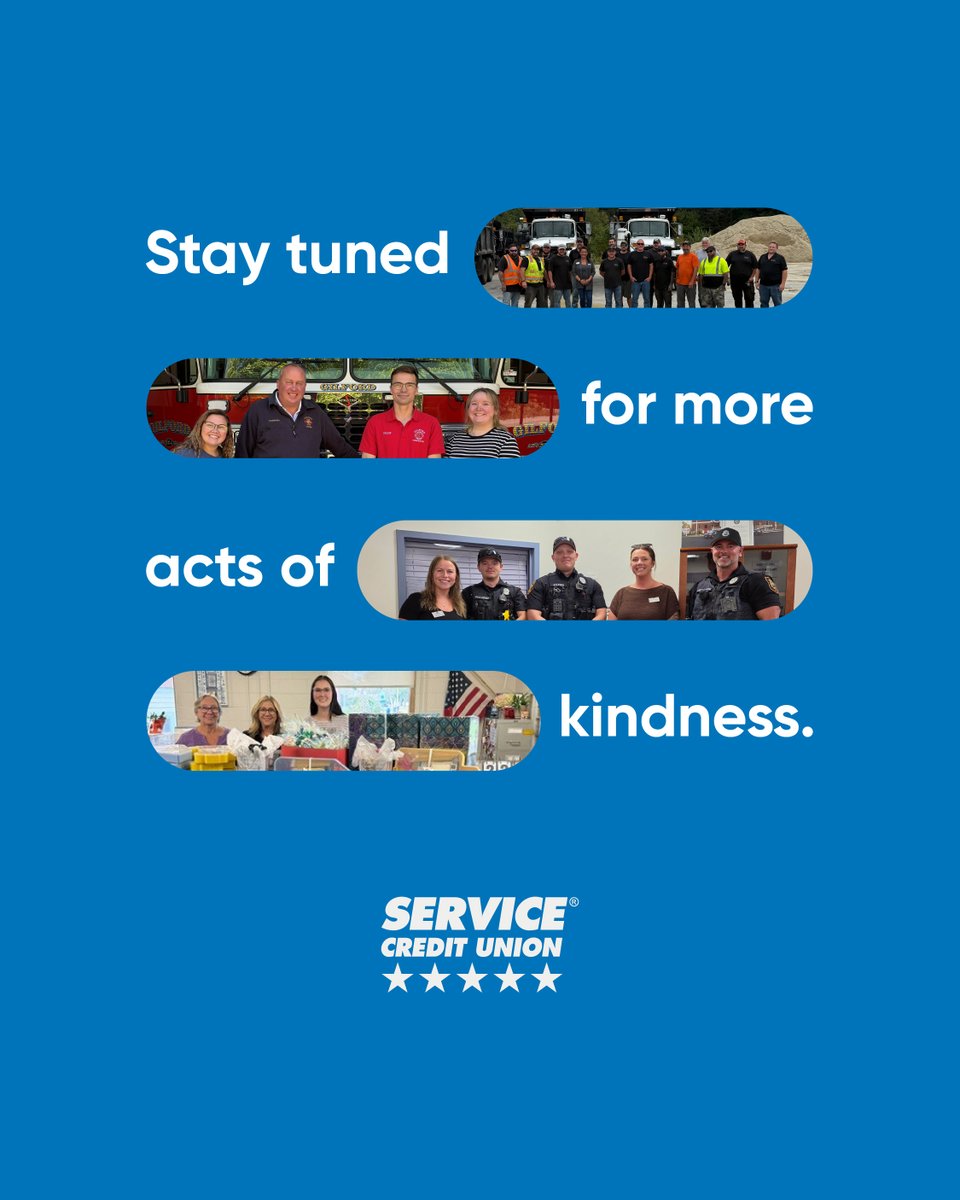 Servicecu's tweet photo. Throughout September, our branches have been spreading smiles through our Random Acts of Kindness initiative.

And we're not done yet. Stay tuned for more Random Acts of Kindness.

📍 Featured branches: UNH, Portsmouth, Rochester WM, Hinsdale, Gilford and Hudson. https://t.co/JMVL3vGfNQ