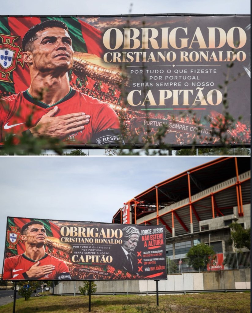 itzbasito's tweet photo. A massive billboard showing support for Cristiano Ronaldo spotted in Lisbon, Portugal 🇵🇹 https://t.co/RTRr0tZQ0c