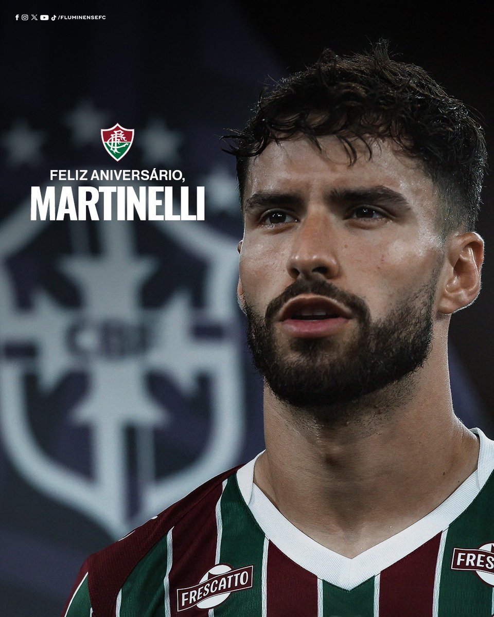 FluminenseFC's tweet photo. Campeão da América, da CONMEBOL Recopa e bicampeão carioca, o #MlkDeXerém e volante da Seleção Matheus Martinelli completa 25 anos nesta segunda-feira! 

Feliz aniversário, Guerreiro! É um prazer acompanhar as suas conquistas há quase 10 anos. Que possamos comemorar sempre juntos, no Flu e na Seleção! 🇭🇺