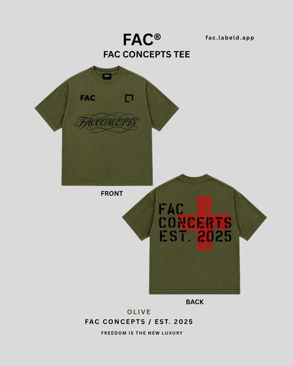facconcepts's tweet photo. OLIVE. FAC CONCEPTS TEE. https://t.co/dk7xp55Sei