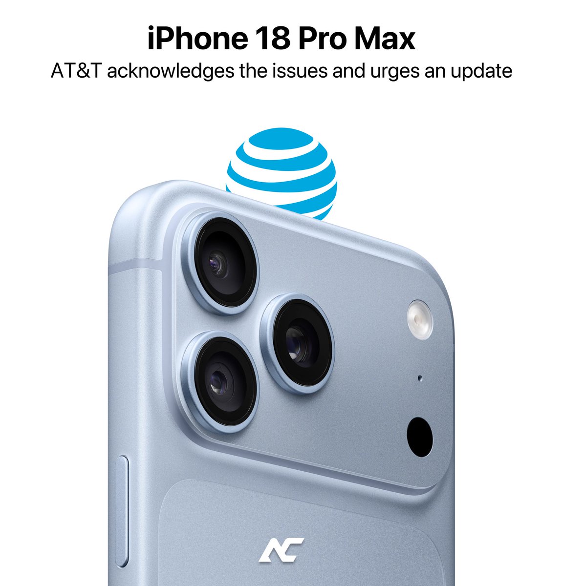 theapplecycle's tweet photo. AT&amp;T is texting iPhone 18 Pro Max owners to update to iOS 27.0.1 immediately.

• Some phones can’t make calls, send texts or use data, including 911
• Thousands of users affected
• Many say iOS 27.0.1 doesn’t fix it https://t.co/HVeLypp5Yy