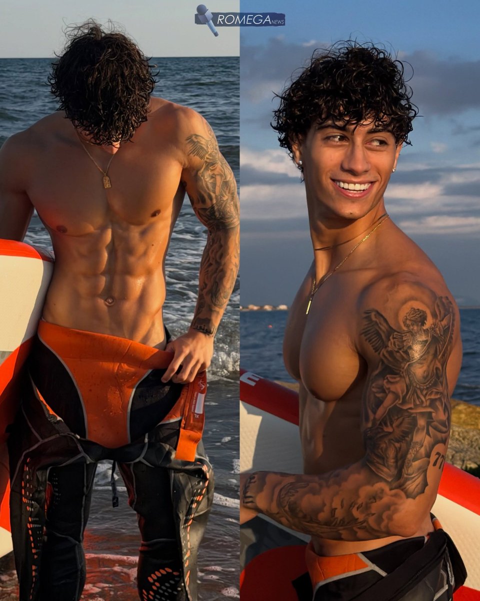 Romega_TV's tweet photo. ¡Tallado por los DIOSES! 😍 El modelo italiano #MattiaGallettini en nuevas fotos surfeando. 🔥🥵

#lifestyle #rolemodels #motivation https://t.co/wLu6K7oGbA
