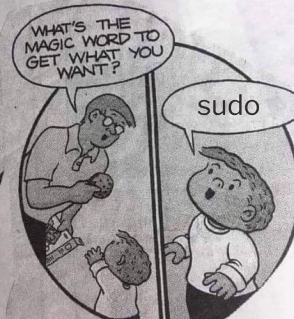 SecurityTrybe's tweet photo. We just Sudo https://t.co/FOa0W2S1bI