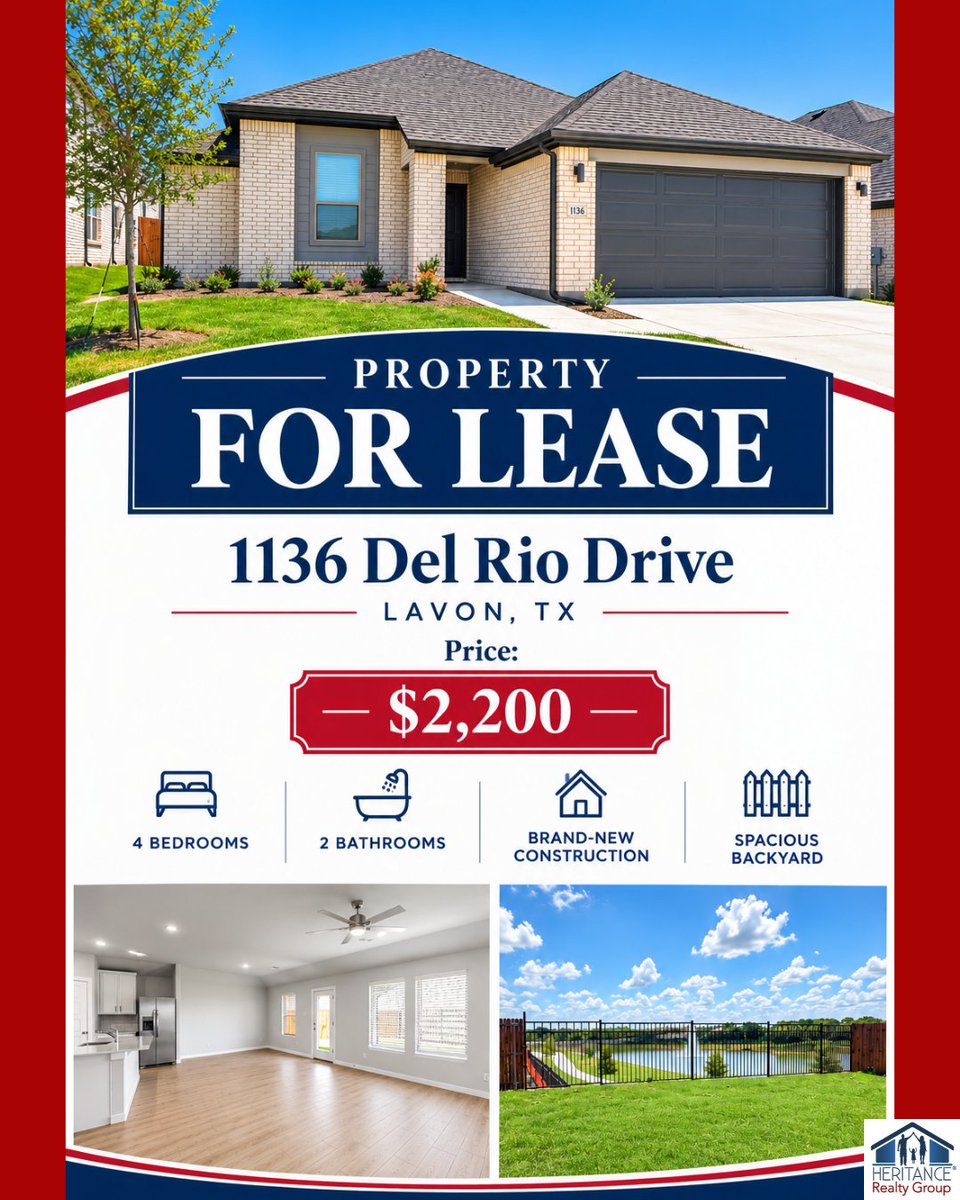 HeritanceTeam's tweet photo. This new home features a spacious kitchen, dining area, and oversized family room. Enjoy fountain and pond views from the covered patio and large backyard. This home offers modern comfort, peaceful surroundings, and effortless relaxation.

https://t.co/5NA50VmA6E https://t.co/oya0qeoH6M