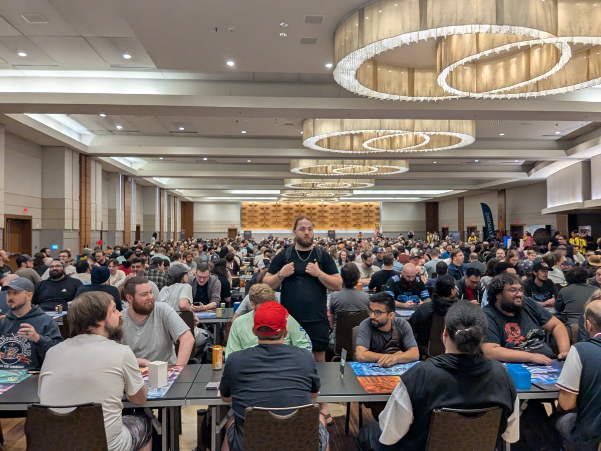 alsosteve's tweet photo. Great first day of side events at #Calling100 went 3-1 on Levia in my limited event if I played a little tighter I could have had the last win. Picked up lots of cool promos and merch and picked up the PT anime Gravy Bones and a foil Blaze vibes are fire CC later @Crew3Podcast https://t.co/QRCRIb5hY0