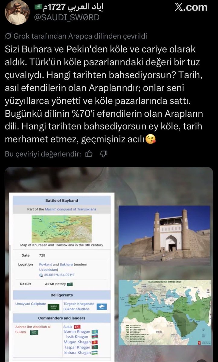 armaganthelevy's tweet photo. @buminkaghan @tuiuj149983 İyi bak buna, onun bunun çocuğu seni. Arap masallarına inanarak, atalarınızı kirletiyorsunuz. Şerefsizler “ cihad “ uğruna bizi nasıl katlettiklerinden övgüyle söz ediyor, siz ise kıllı götlerini yalamaya devam ediyorsunuz. Ama merak etmeyin, Türkler uyanıyor. https://t.co/br3sXubhJj