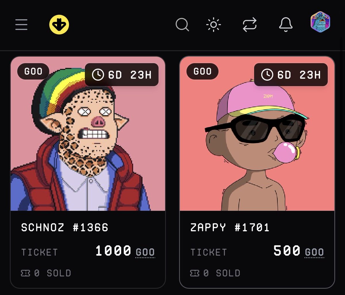 famversedotxyz's tweet photo. $GOO raffles are live!!

https://t.co/uNIhMZpPcA https://t.co/B9s8T59FQs