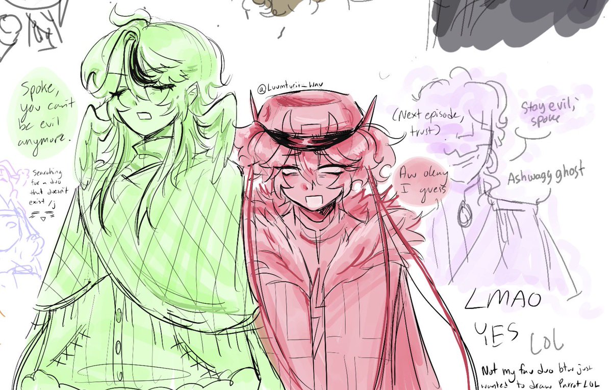Luumturii_wav's tweet photo. Doodle from Janus’s magma last night ft. Janus Ashswag @greatest_f00l https://t.co/QxriBxVi35