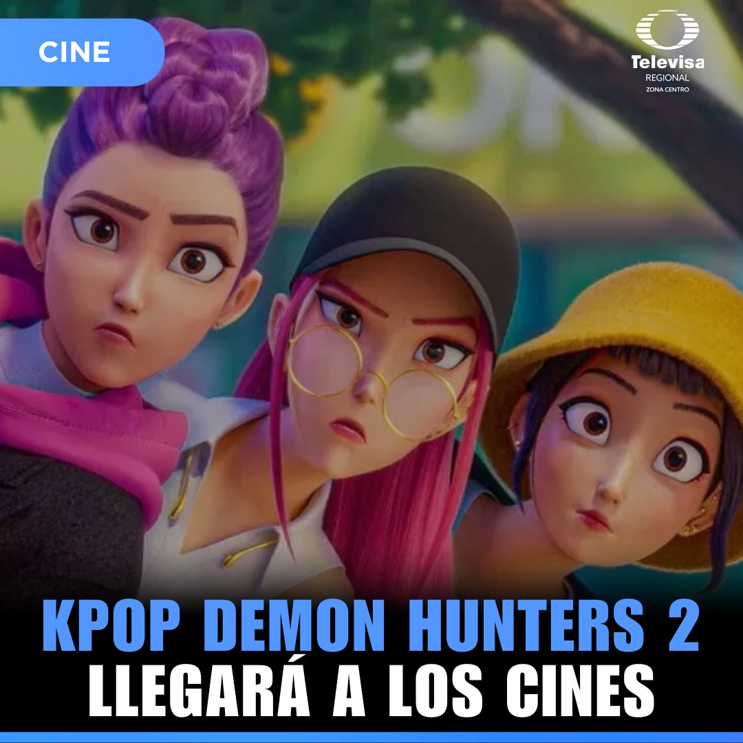 TelevisaPuebla's tweet photo. 🎬🍿 ¡LAS GUERRERAS DEL K-POP LLEGAN A LA PANTALLA GRANDE! Tras el rotundo éxito de la primera entrega, se ha confirmado oficialmente que la secuela tendrá un amplio estreno en salas de cine a nivel global. 👹✨
#KPopDemonHunters2 #LasGuerrerasKPop #KPop #HUNTRX https://t.co/e5KRKCXkvh