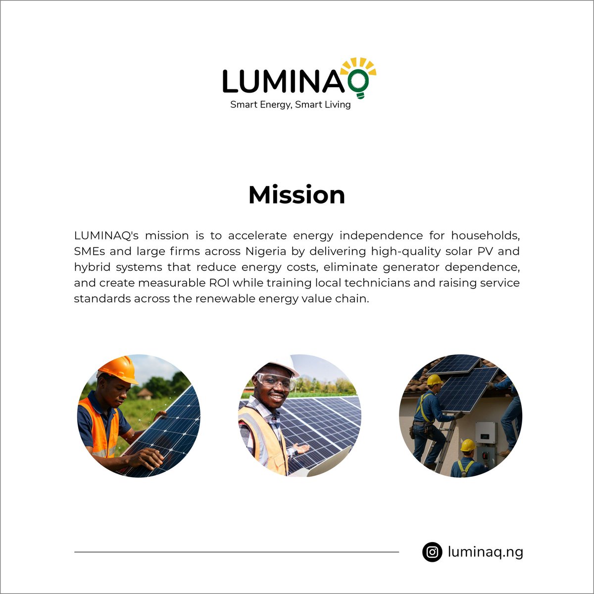 11venth11's tweet photo. @yankeeplug_ Hello Unc Emeka. LUMINAQ ENERGY is a solar installation business based in Lagos. We install and maintain solar systems. We also offer our services outside of Lagos. 

For anyone looking to switch to solar ? LUMINAQ ENERGY is your go to solar solution service provider. https://t.co/D2U1w0WEVu