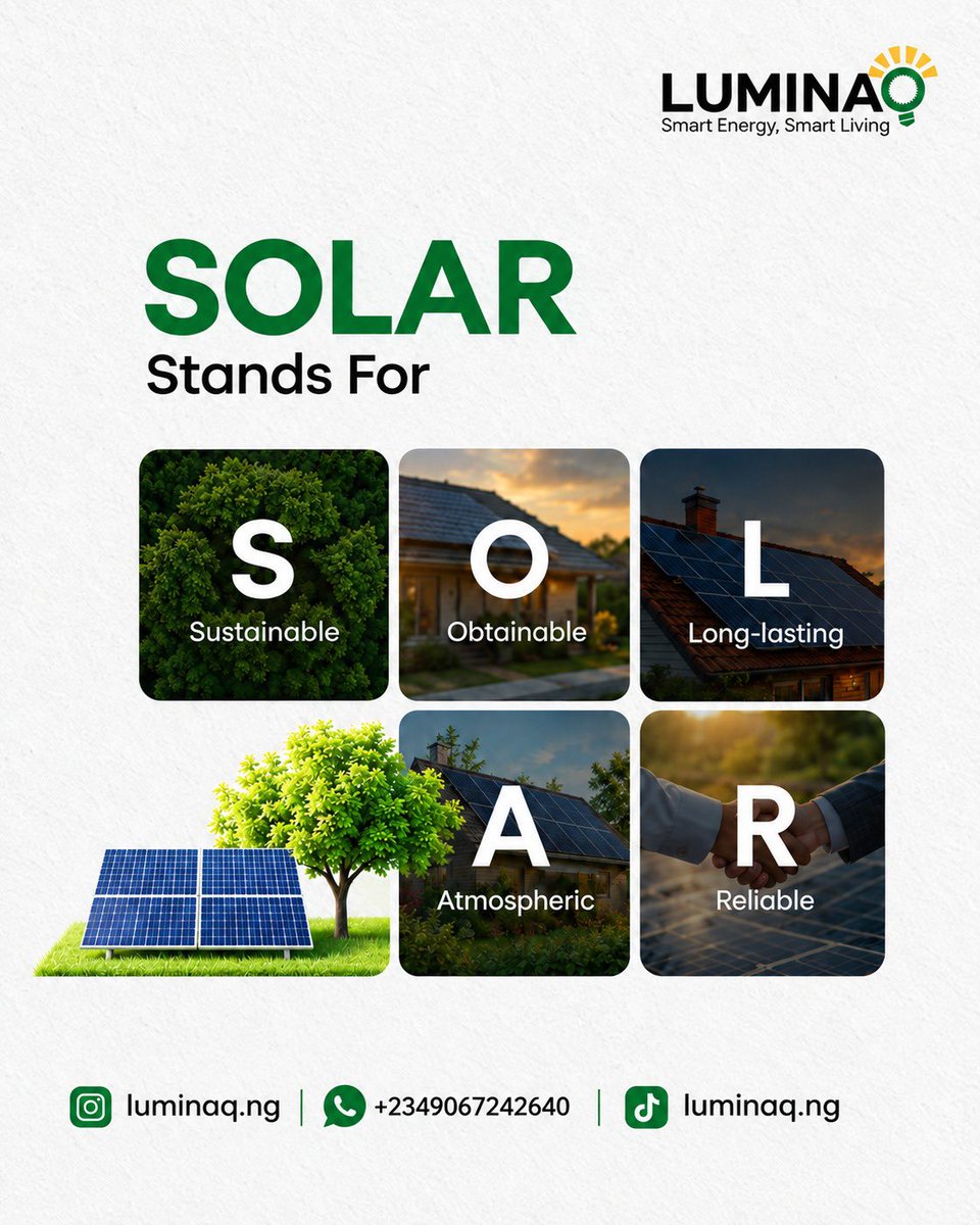 11venth11's tweet photo. @yankeeplug_ Hello Unc Emeka. LUMINAQ ENERGY is a solar installation business based in Lagos. We install and maintain solar systems. We also offer our services outside of Lagos. 

For anyone looking to switch to solar ? LUMINAQ ENERGY is your go to solar solution service provider. https://t.co/D2U1w0WEVu