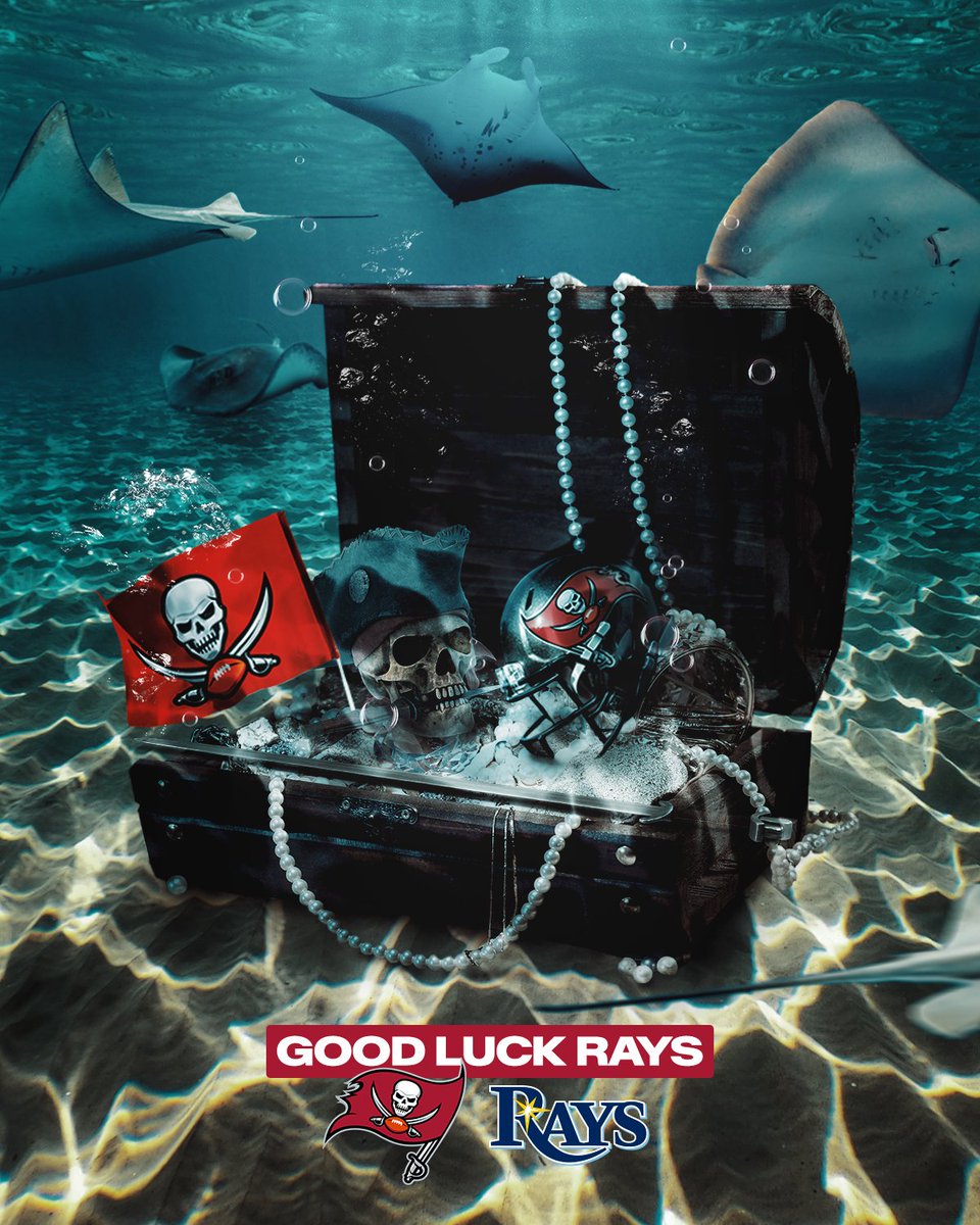 Buccaneers's tweet photo. Go get 'em, @RaysBaseball! ⚾️ https://t.co/71yhmWT5Wv