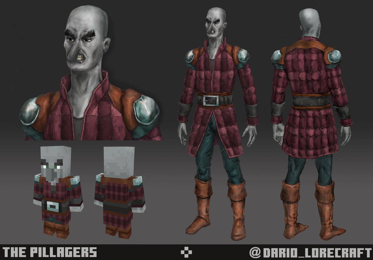 Dario_lorecraft's tweet photo. Plausible pillager realism design #minecraft #minecraftart #dogitalart #conceptart #sketch #Dario_Lorecraft https://t.co/oDE5PmFsw6