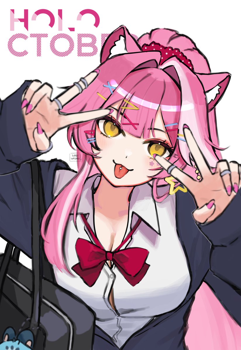 wabiwasabi_'s tweet photo. Day 2 - School Uniform
#holoctober #RaorArt https://t.co/HaDoZRdbuP
