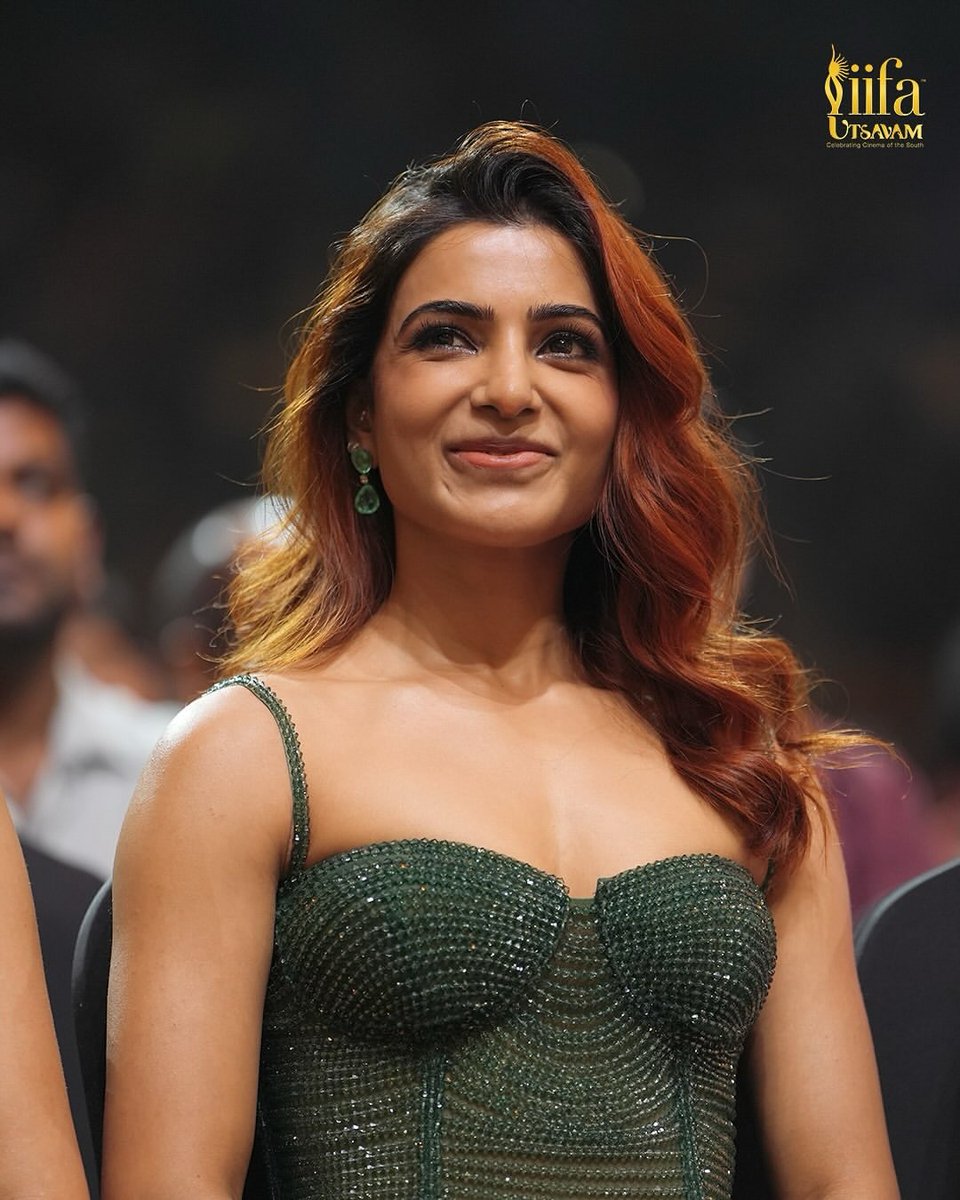 IIFA's tweet photo. Swipe to see Samantha’s infectious smile that can brighten up any feed! 🥹✨ 

#IIFAUtsavam #Kollywood #Tollywood #SamanthaRuthPrabhu https://t.co/zHPyJzTp7a