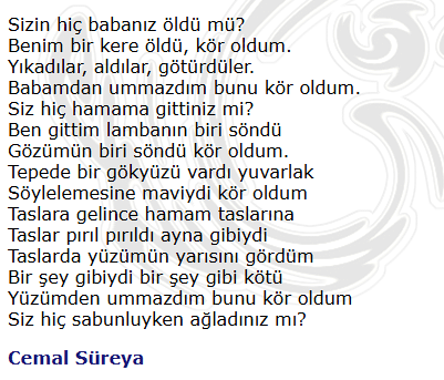 cunsalan's tweet photo. @NazzYavuzarslan çok zor çok. Bu durumlarda hep aklıma Cemal Süreya gelir https://t.co/rXfNz8DcDS
