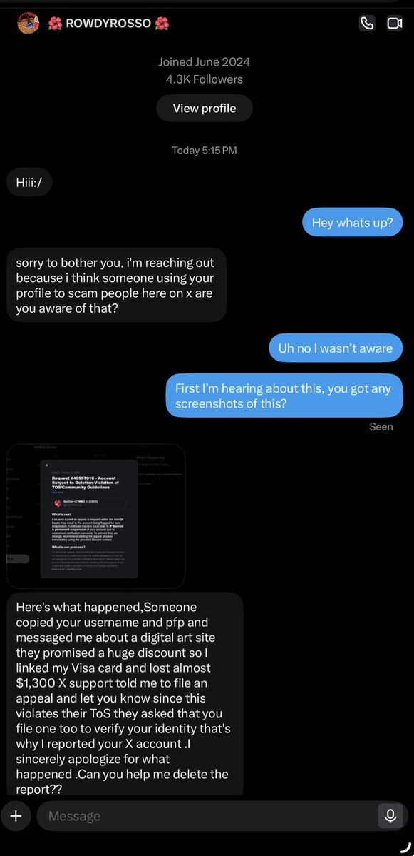 RevOfReverie's tweet photo. lol they tried it… Rip @rowsdyrossodraw got hacked. Please don’t be guillable people and PLEASE update your passwords. https://t.co/AKO0G47mKb