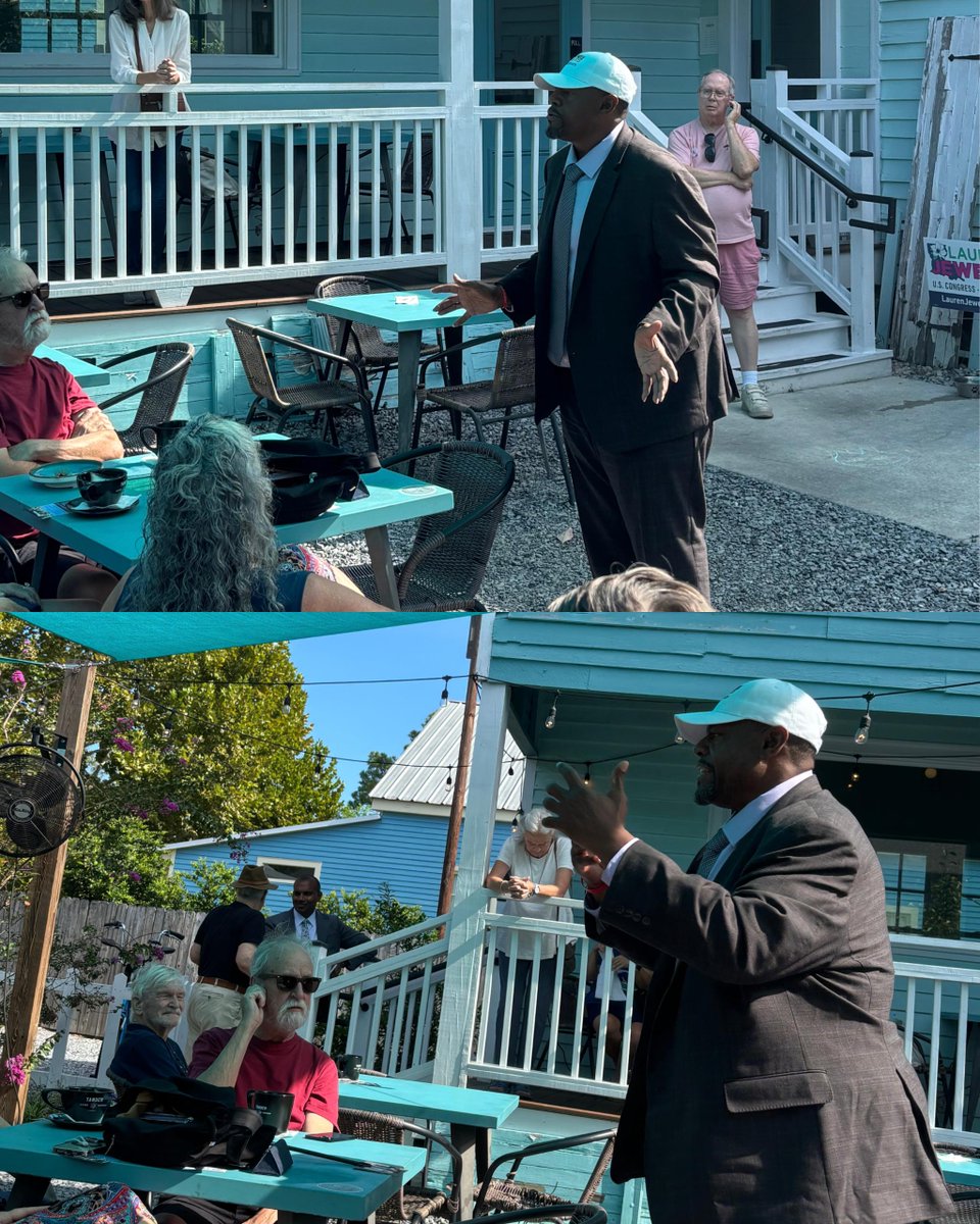 ElectLJewett's tweet photo. Looking back at a great Meet &amp; Greet at Tandem Coffee in Mandeville. ☕💚 https://t.co/SBEZuSfmJo