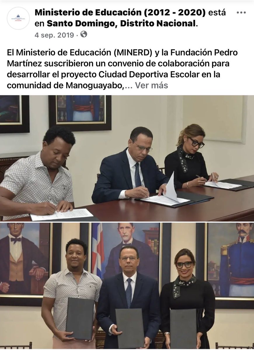 MirabalPm's tweet photo. Que Don  Pedro Martínez haya afirmado en el acto de inauguración del Proyecto Ciudad Deportiva de su Fundación, que ninguna otra gestión gubernamental le había abierto las puertas, menosprecia todo el esfuerzo realizado por @DaniloMedina para que hoy fuera realidad. https://t.co/HjJG2Hi5Kt