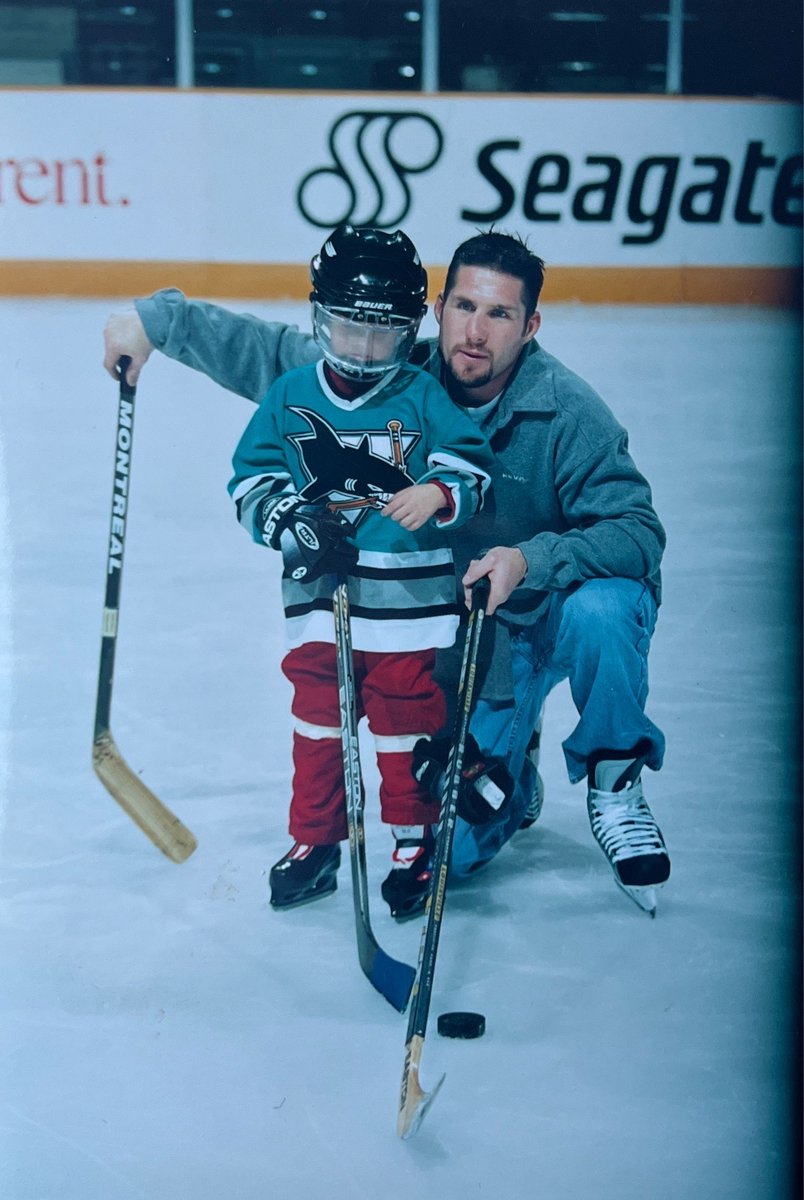SanJoseSharks's tweet photo. Meant to be. 🩵

Mason Marchment grew up around the San Jose Sharks and played for the Jr. Sharks while his late father, Bryan, worked for the team. Last night, he scored the first goal of the season in his first game in a Sharks jersey. https://t.co/Yk5ovQH0ux