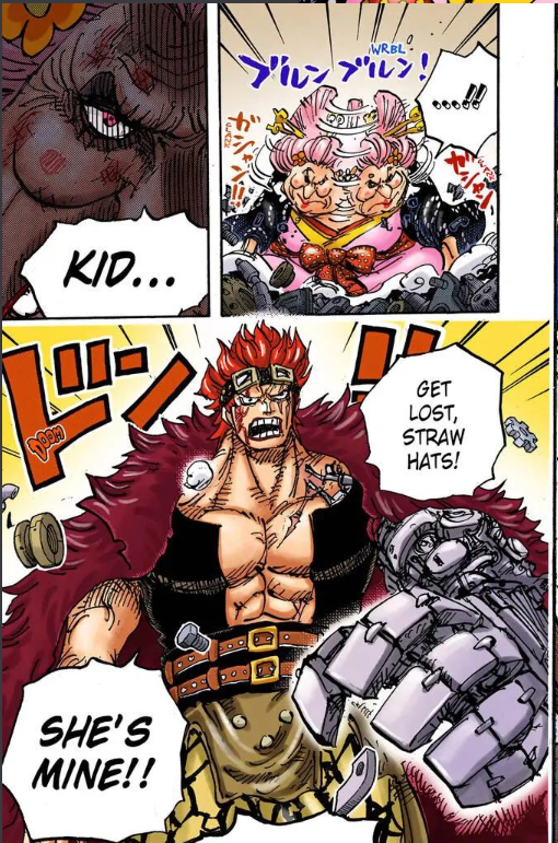 noveriller's tweet photo. Effortwise, a clean 50/50.

Storywise tho, funny how it was more of a "Big Mom vs Kid" and then Law tagging along. https://t.co/EIk2kS7vlt
