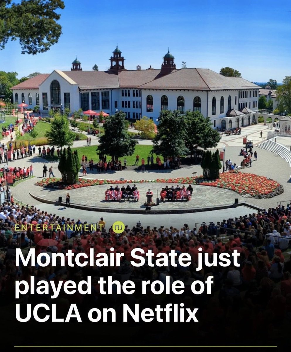 GK_ventures's tweet photo. Gotta love that Montclair State is serving as UCLA’s double (in film and streaming productions) https://t.co/6voJPpjGNb