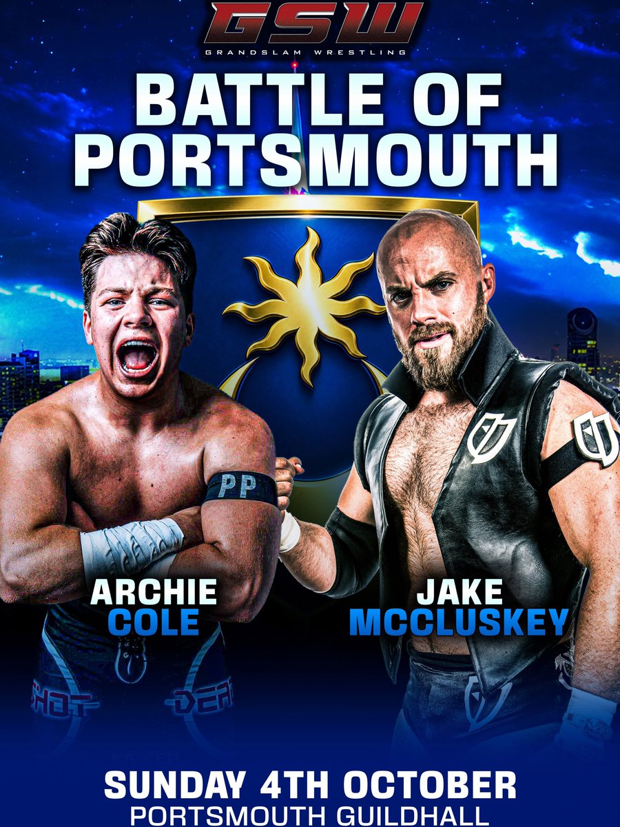 JakeMcCluskey's tweet photo. 🌟 [ UNIQUE ] vs Archie Cole 🌟

🤯💥Gunna blow the roof of the @PortsmouthGhall 💥🤯

@GrandSlamGSW are you ready?

#Unique #Pro #Wrestling #Grandslam https://t.co/rFleEqfKo1