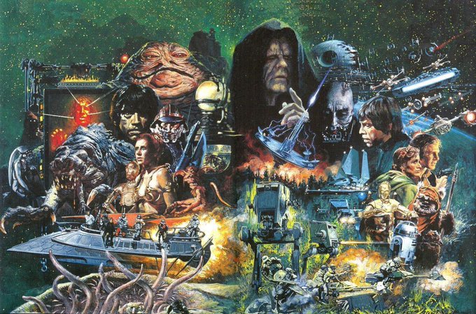 SciFiArchives's tweet photo. Japanese posters for Star Wars, by Noriyoshi Ohrai https://t.co/x72EIGTHy1