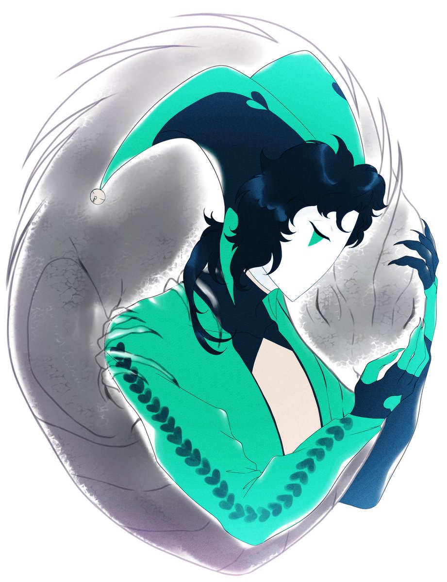 Azuranthus99's tweet photo. He had long, beautiful hair that looked like his lizard's tail. Why would he cut it off💢 https://t.co/7cikwQb0sZ