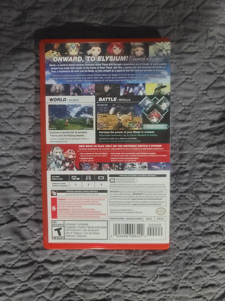 DragonMstrAlex's tweet photo. Xenoblade Chronicles 2: Nintendo Switch 2 Edition from @NintendoAmerica. Comes with some nice inlay art! Did anyone else pick this up? #SwitchCorps https://t.co/ak367Ek9rz