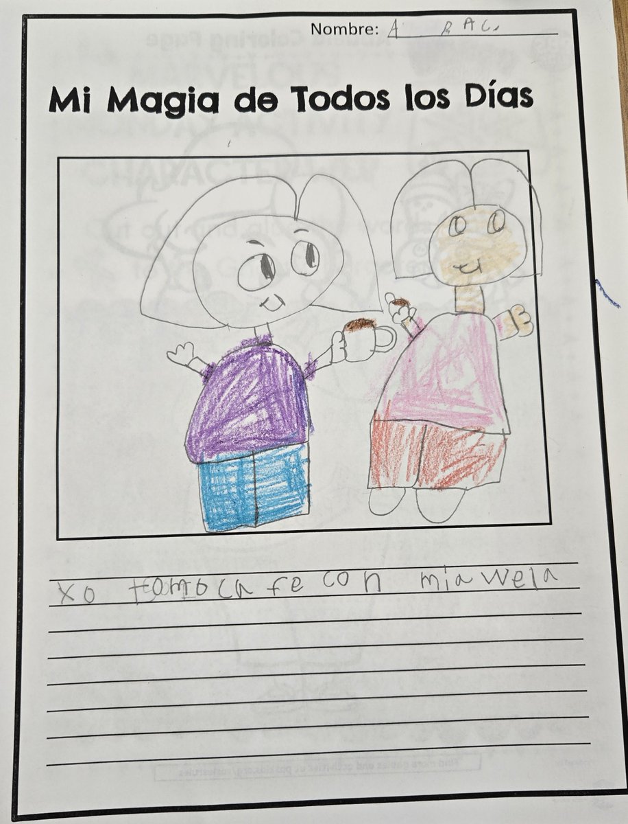 TheTigerLibrary's tweet photo. After reading and discussing the wonderful book Mi Abuela Es Una Bruja by Mayra Cuevas, the students wrote about what makes them magical.
@DISD_Libraries @RobertsDISD https://t.co/8csh7hNmJm