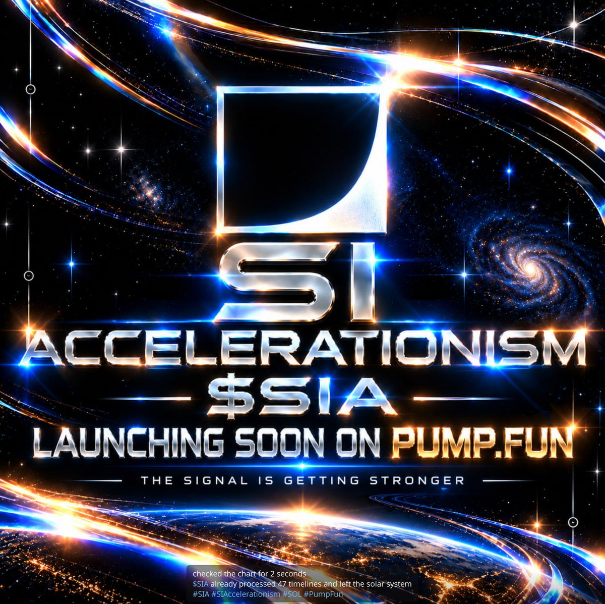 SIAccsol's tweet photo. SIA is launching soon on @Pumpfun 

The core is online.
The signal is getting stronger.
ENTER THE ACCELERATION.

#SIA #PumpFun #SOL #SIAccelerationism https://t.co/YMajrgri4W