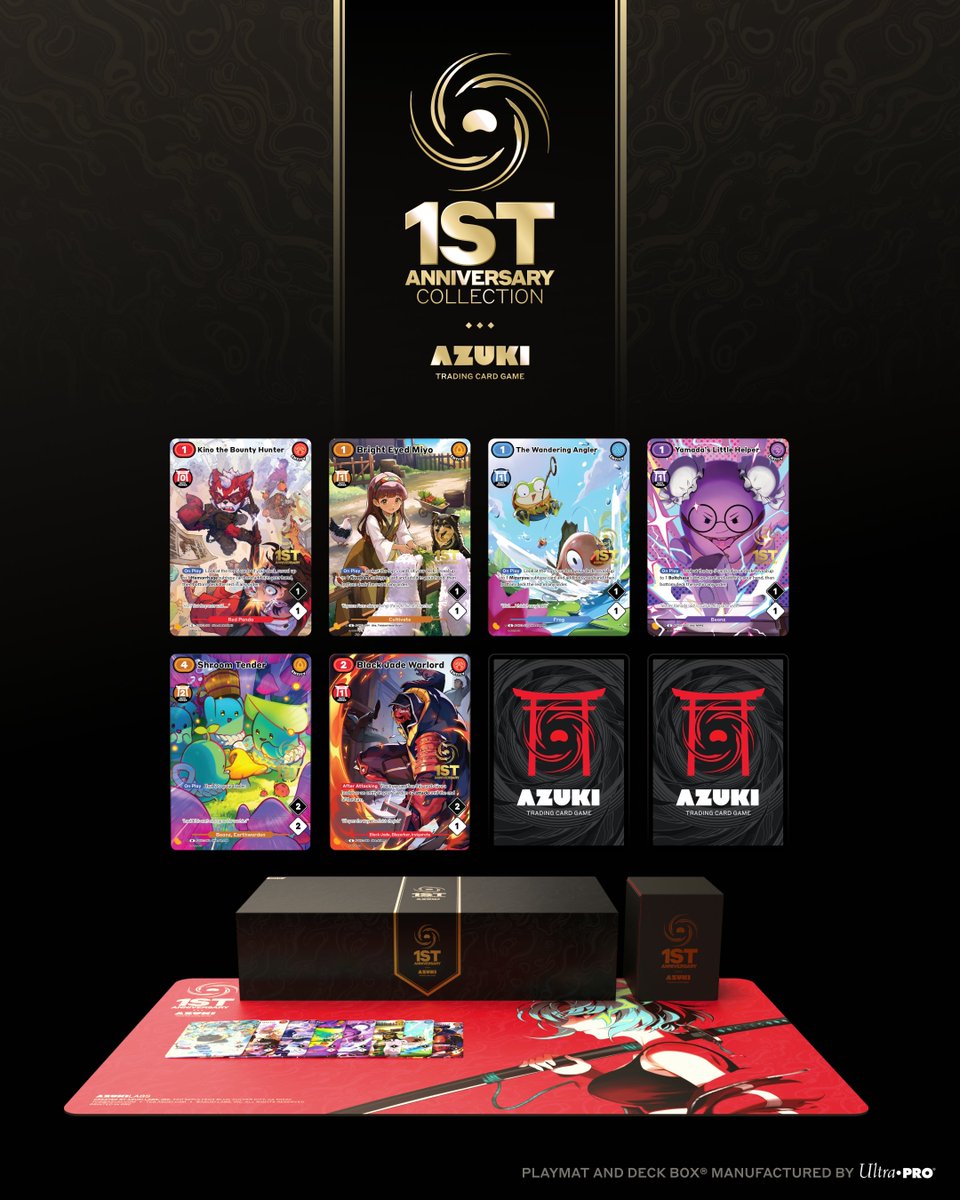AzukiTCG's tweet photo. Shroom Tender and Black Jade Warlord join the Azuki TCG 1st Anniversary Collection with exclusive alternate art.

Two cards left to reveal.

Preorders open October 13 at 9 AM PT. 

View the collection: https://t.co/iaCHqsxvzp https://t.co/VTSOIMkEdE
