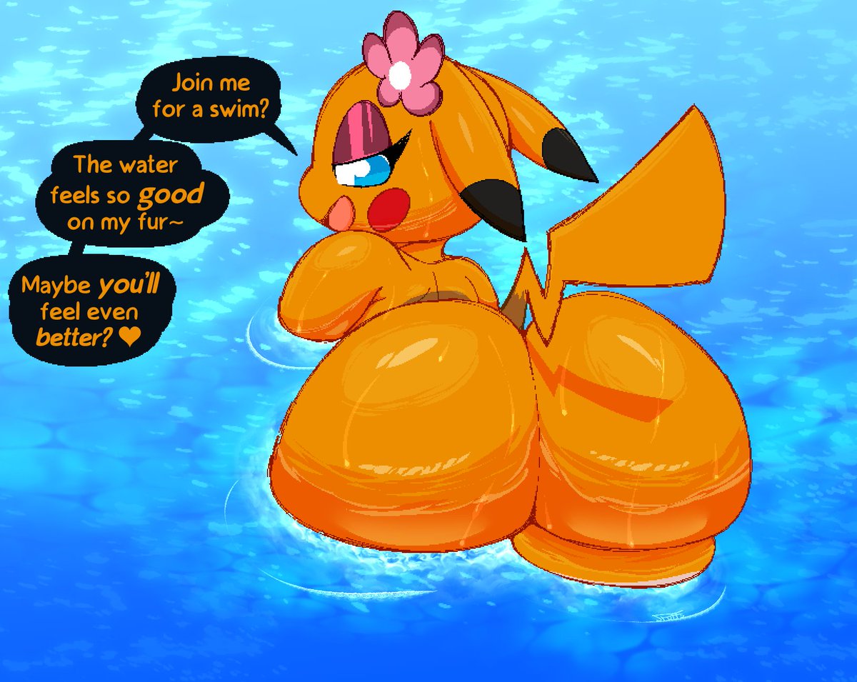 SoftestPuffss's tweet photo. Joining Windie for a dip https://t.co/B6gXYiebd1