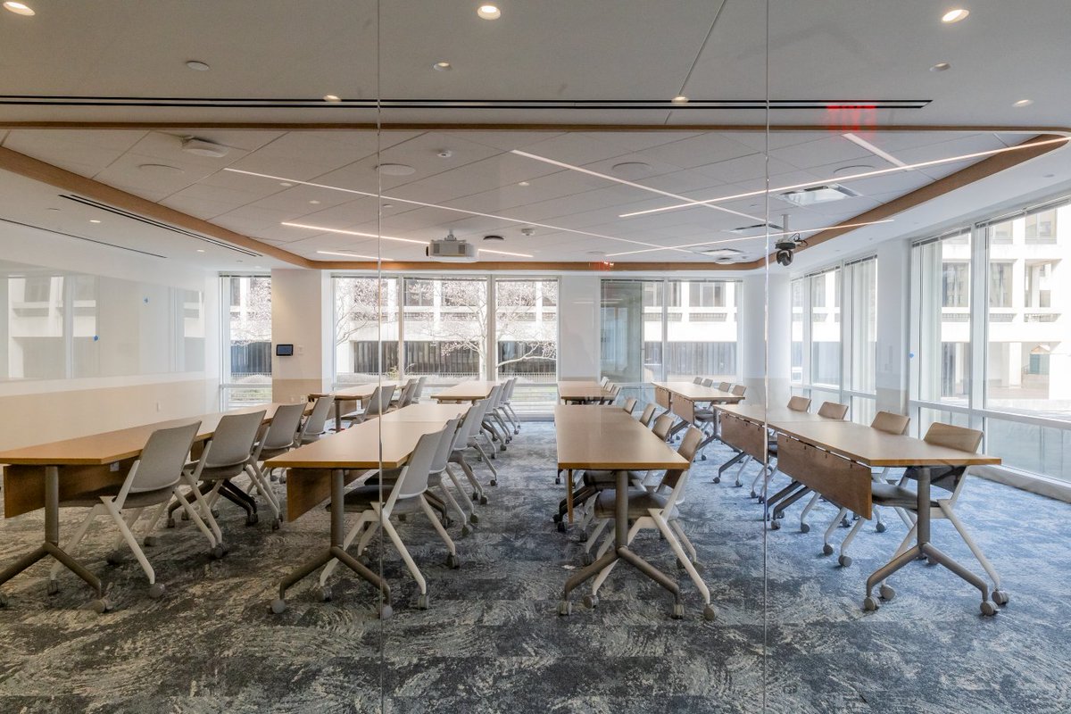 DPRConstruction's tweet photo. From Chapel Hill to Capitol Hill, the UNC Tar Heels have a new home in Washington, DC. DPR transformed an 8,713-sq.-ft. white-box space into a flexible hub for academic programming, internships, administration and events. Learn more about the project: https://t.co/FufZYhHaBm https://t.co/snXNpe4VLm