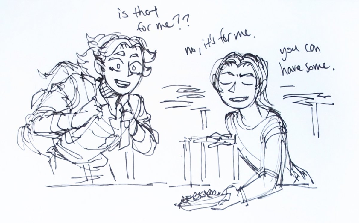 foxinthamoon's tweet photo. Gift art for @ddoramen's #CurlyJim fiction. Here is what the Curly muse in my head had to say about wearing Sadistic!Curly's skin for 20,000 words: "Wow, Jim, that was fucking scary!!! Now I know how you must feel all the time!!"
The Jimmy muse in my head declined to comment. https://t.co/TyGWBLislN
